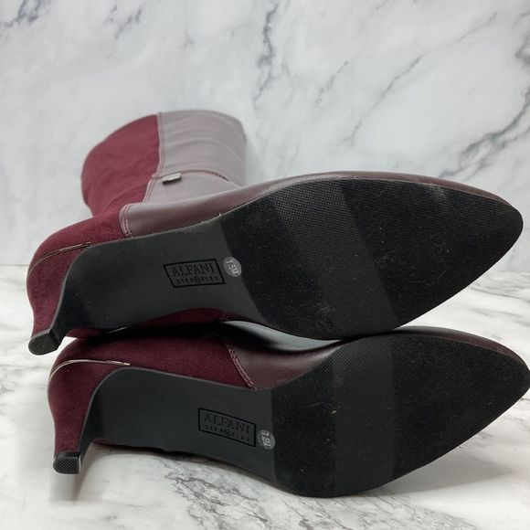 ALFANI Hakuu Dark Berry Step 'N Flex Dress Boots 7.5M - Picture 4 of 12